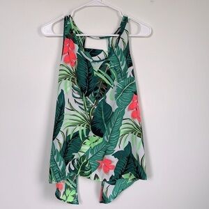 Express tropical print tank top